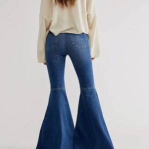 Just Float On Free People Bell Bottom Jeans